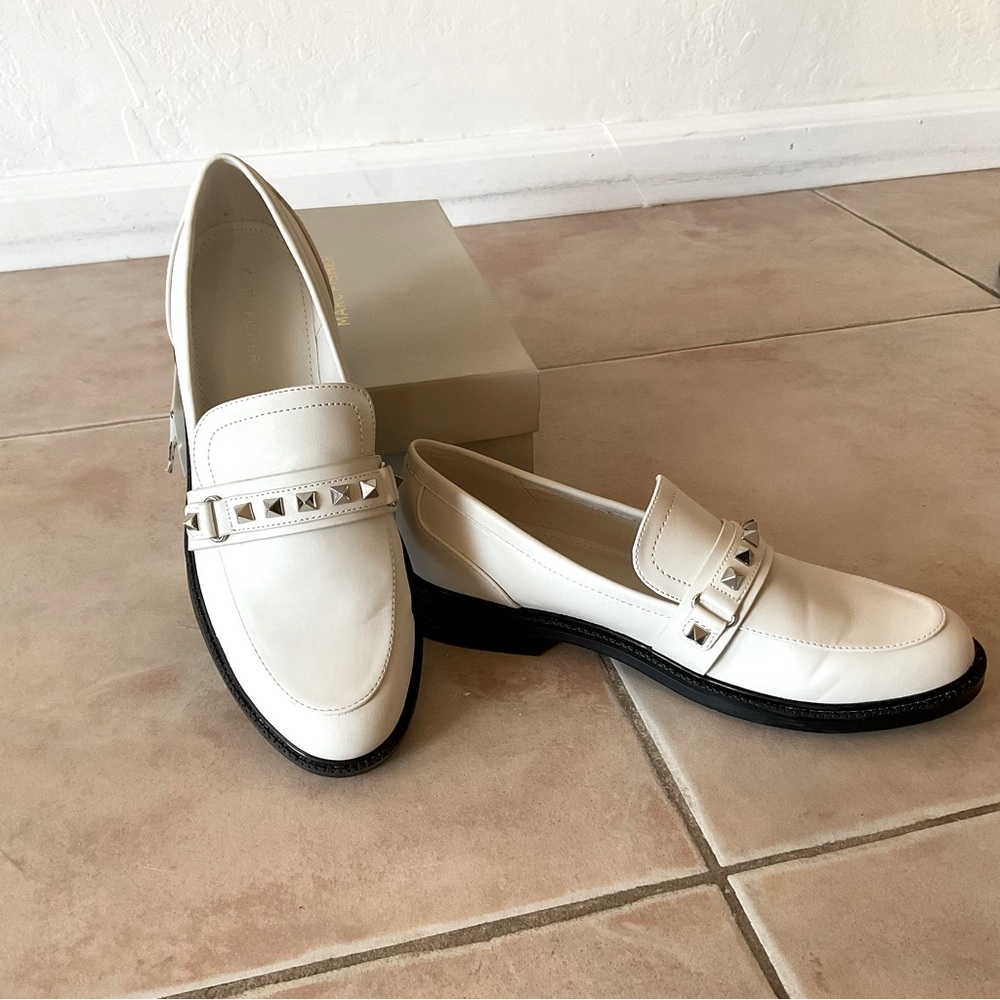 Mark Fisher Ivory Studded Loafer-Size 9